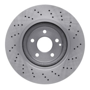 Mercedes-Benz E500 Brake Rotor (1) - Front - R1 Concepts - Drilled - `03-`12